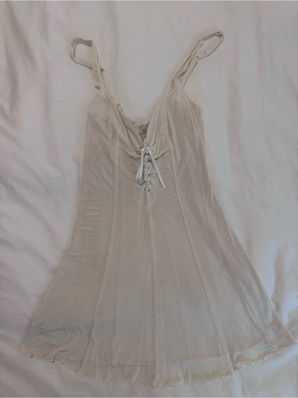 VINTAGE VICTORIA SECRET SATIN SLIP DRESS
